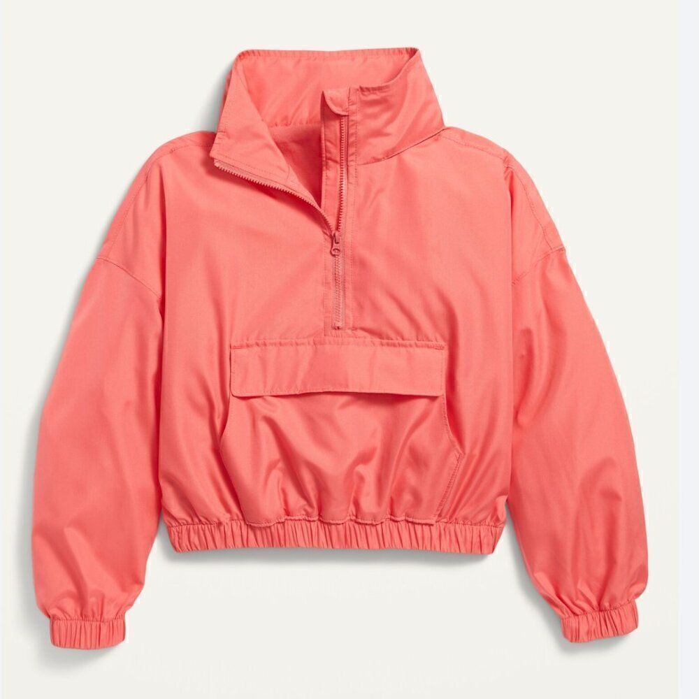 OLD NAVY Crop Windbreaker Jacket with 1/2-Zip